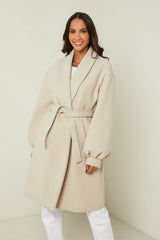 Manteau peignoir beige sale